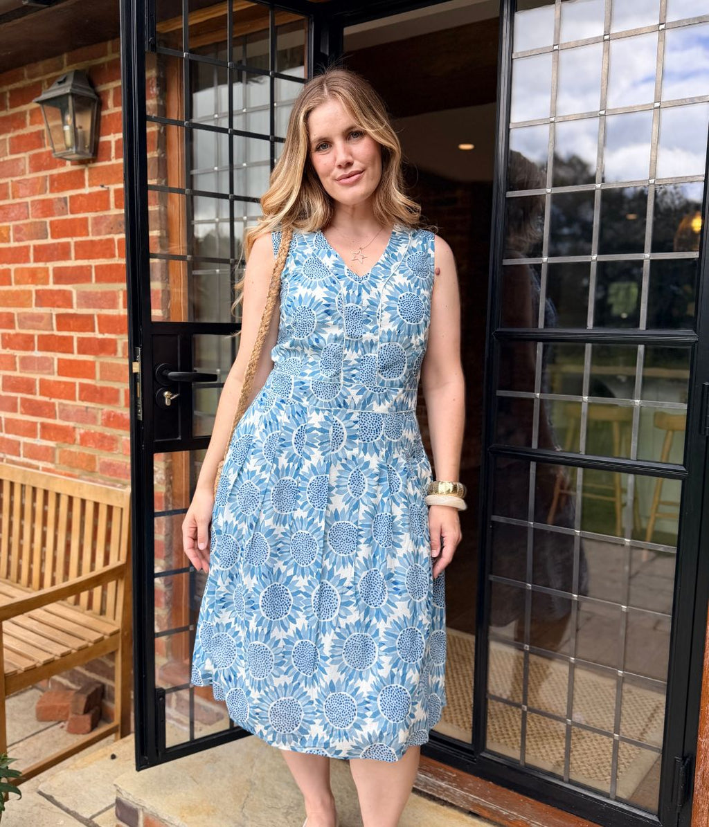 Ex Seasalt Blue Villa Garden Dress