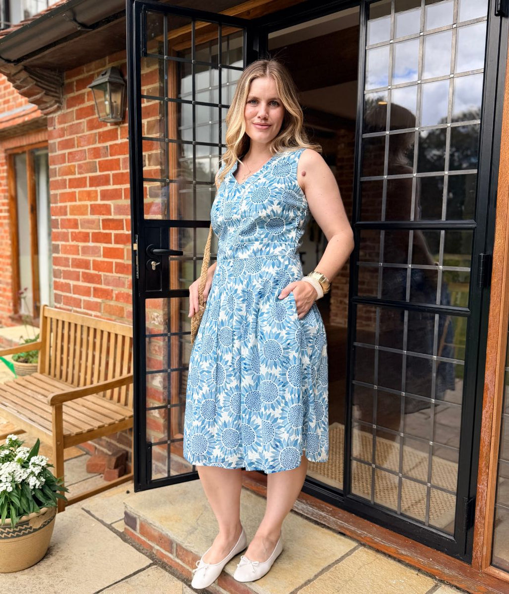 Ex Seasalt Blue Villa Garden Dress