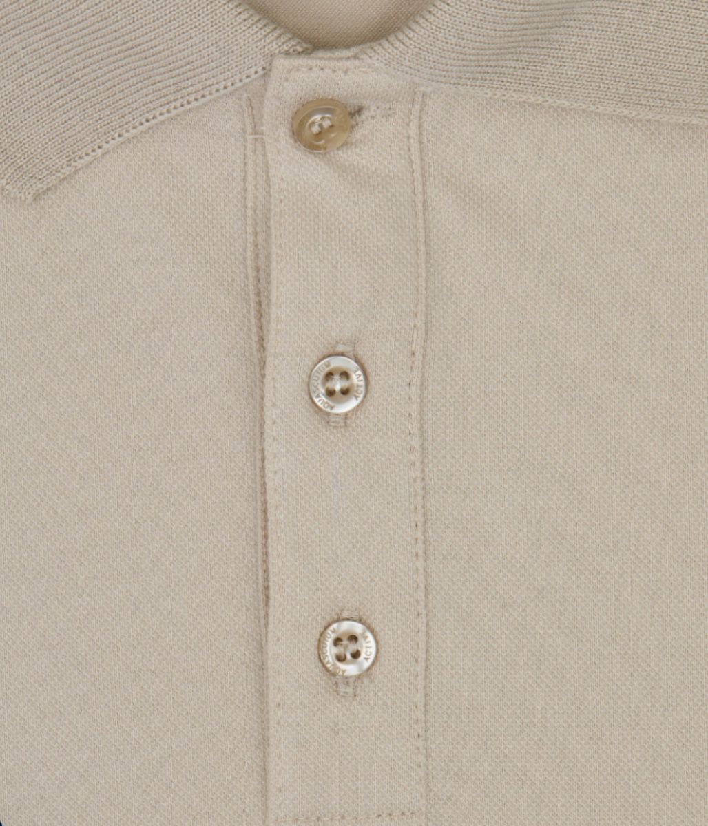 Beige Aquascutum Mens Pique Polo Shirt
