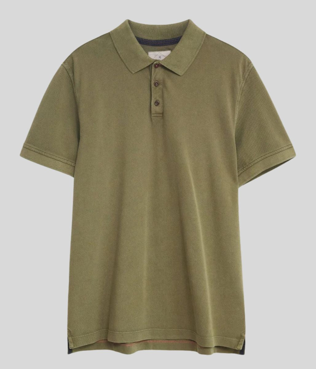 Mens Khaki Cotton Polo Shirt