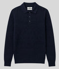 Mens Navy Cotton Modal Geometric Knit Jumper