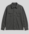 Mens Charcoal Cotton Jersey Overshirt