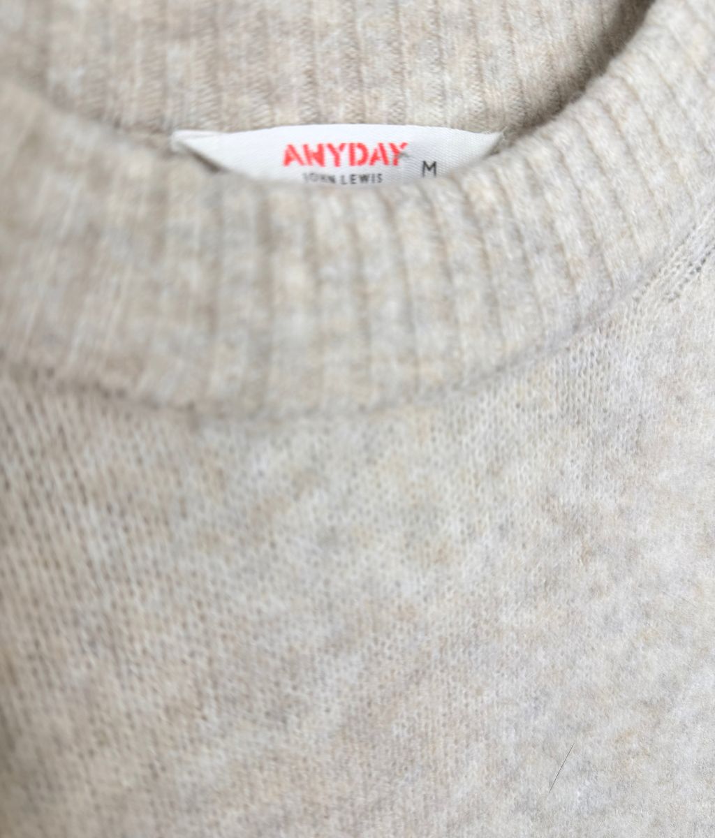 Mens Natural Crew Neck Jumper