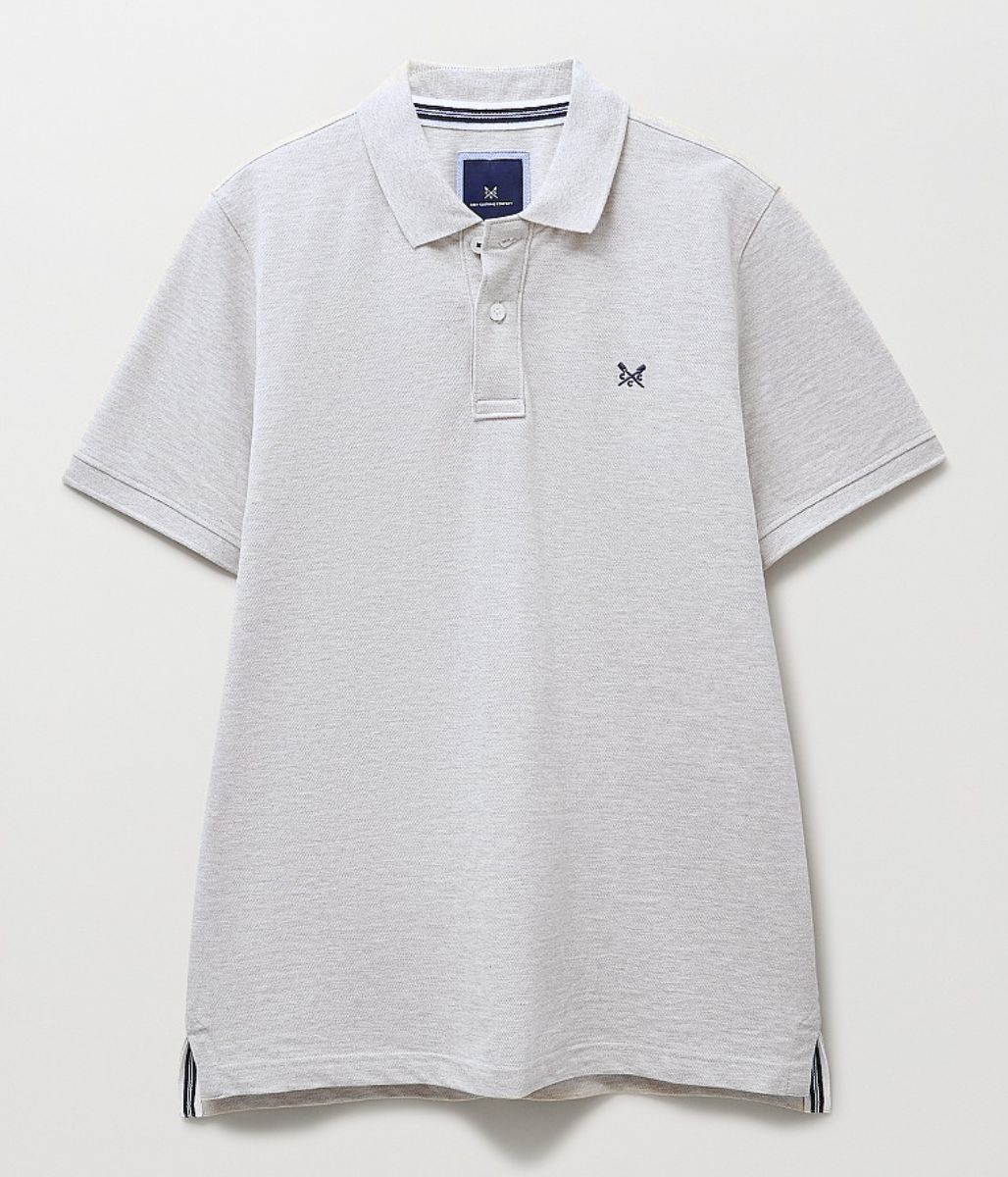 Light Grey Mens Classic Cotton Polo Shirt