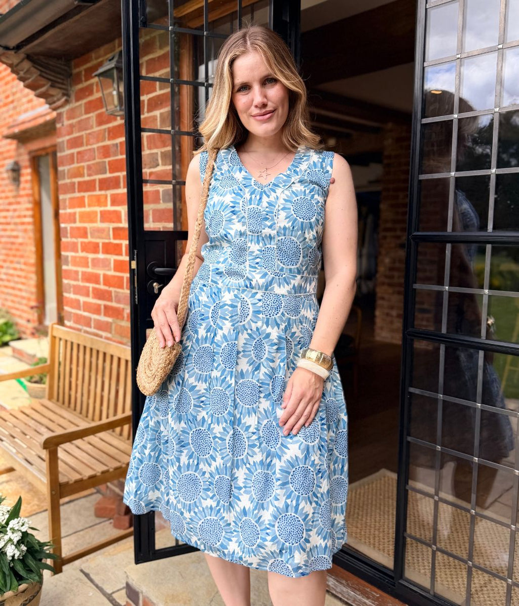 Ex Seasalt Blue Villa Garden Dress