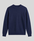 Mens Navy Lambswool Crew Neck Jumper