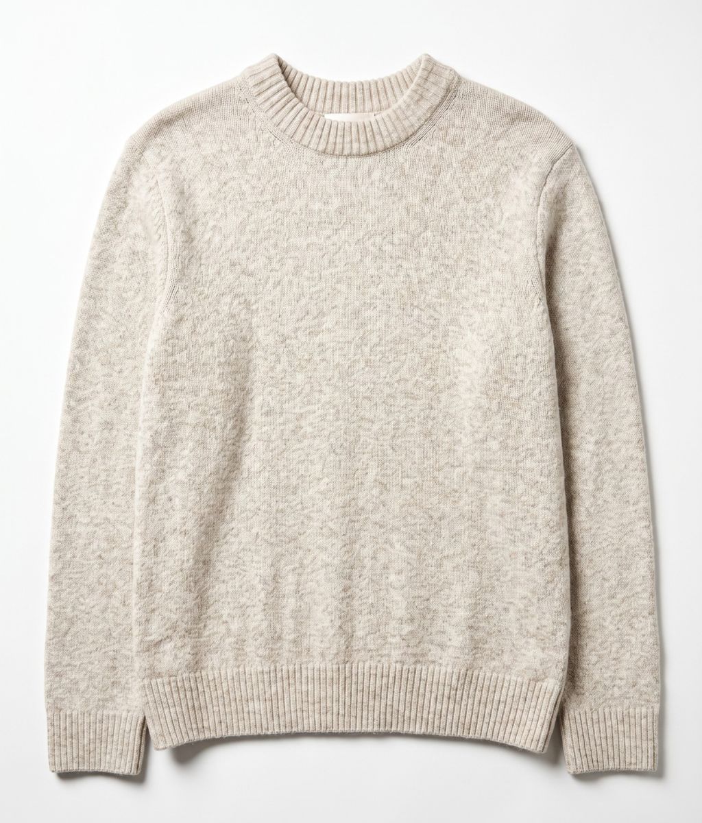 Mens Natural Crew Neck Jumper