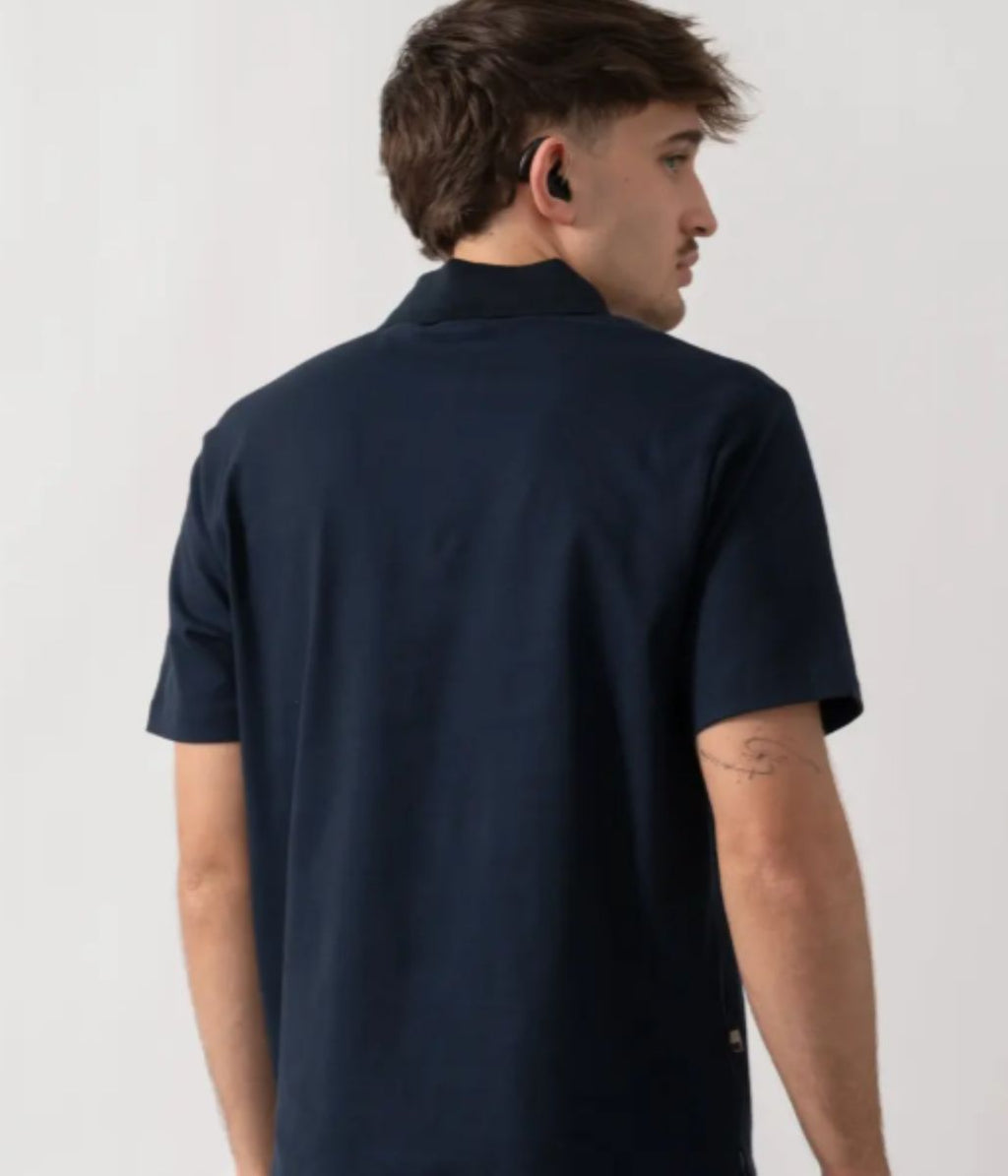 Navy Aquascutum Mens Pique Polo Shirt
