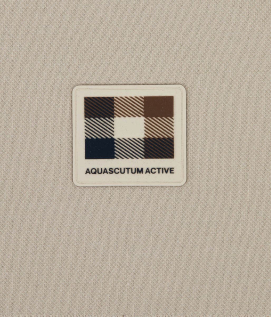 Beige Aquascutum Mens Pique Polo Shirt
