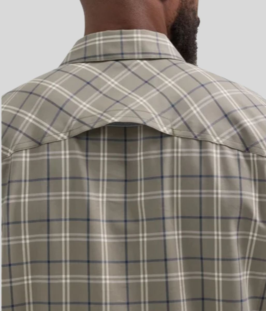 Mens Green Checked Utility Shirt
