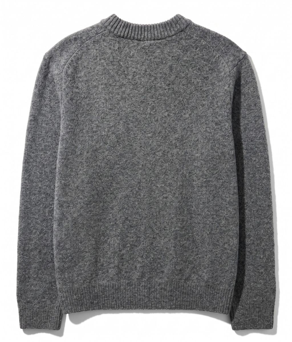Mens Grey Crew Neck Jumper