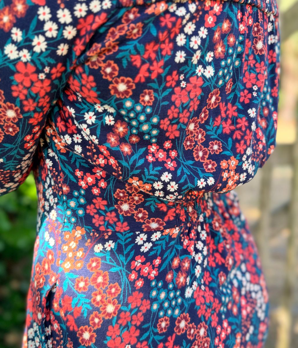 Navy Brakeburn Ditsy Print Cotton Dress