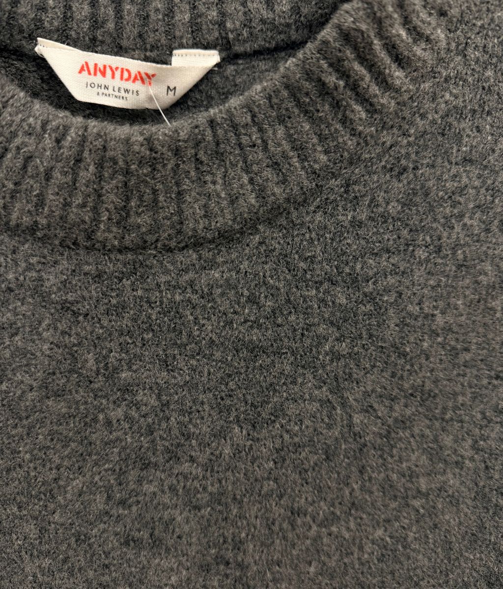 Mens Grey Crew Neck Jumper