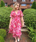 Pink Menorca Midi Dress