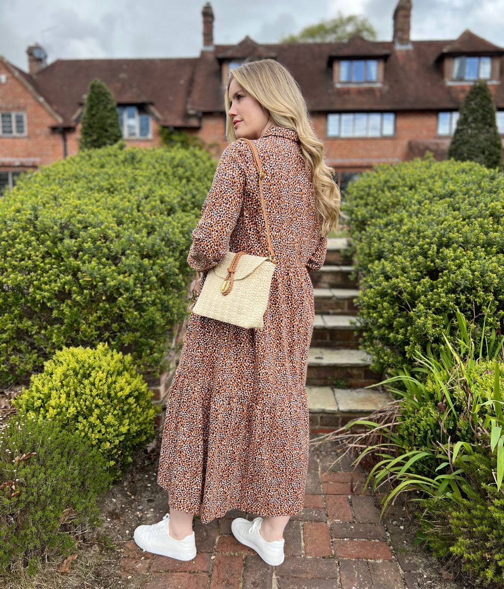 Brakeburn Spotted Jersey Shirt Midaxi Dress