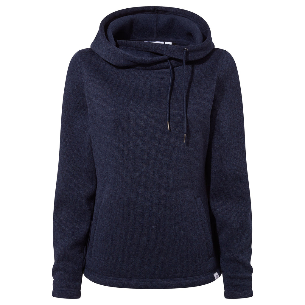 Acer Womens Oversized Supersoft Knitlook Fleece Hoody - Oxford Blue Marl