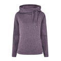 Acer Womens Oversized Supersoft Knitlook Fleece Hoody - Dusky Lilac Melange
