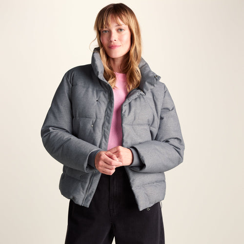 Allitt Womens Short Insulated Padded Jacket - Ice Grey Melange