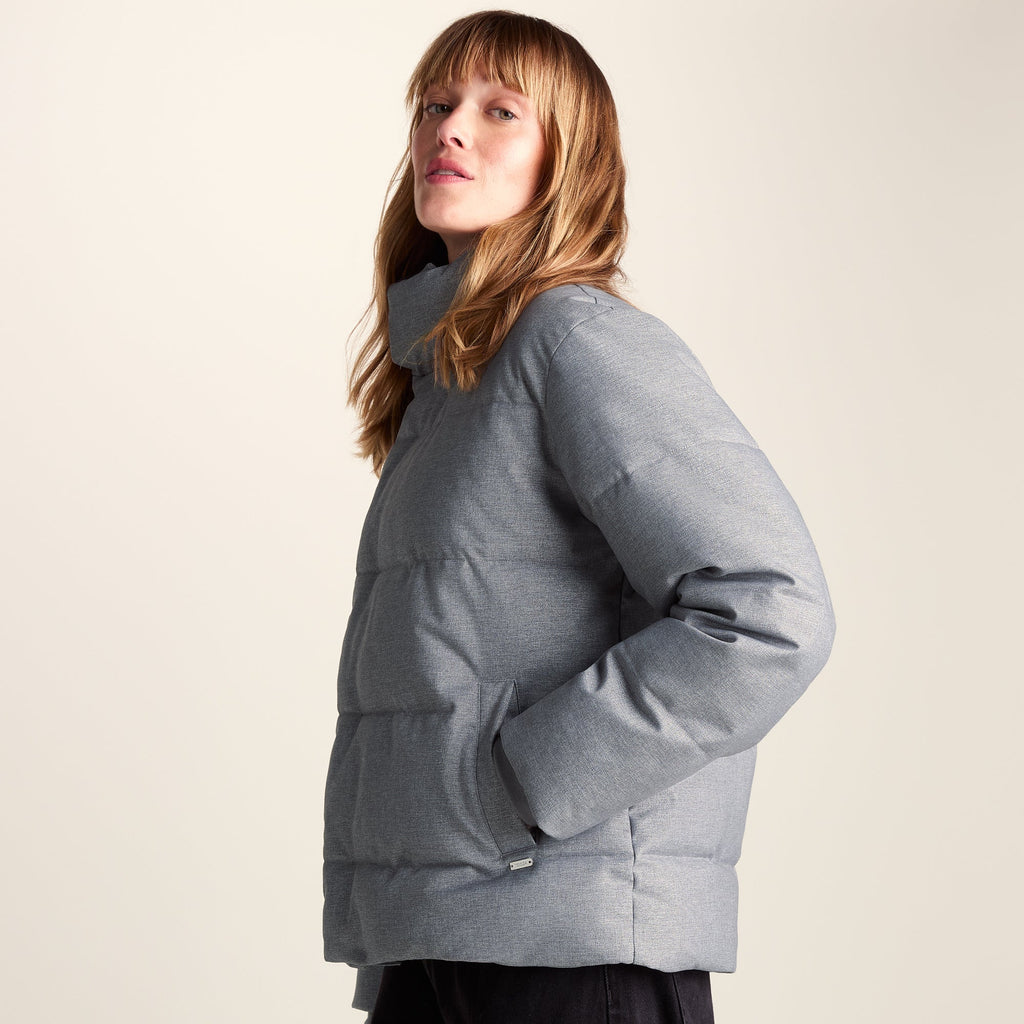 Allitt Womens Short Insulated Padded Jacket - Ice Grey Melange