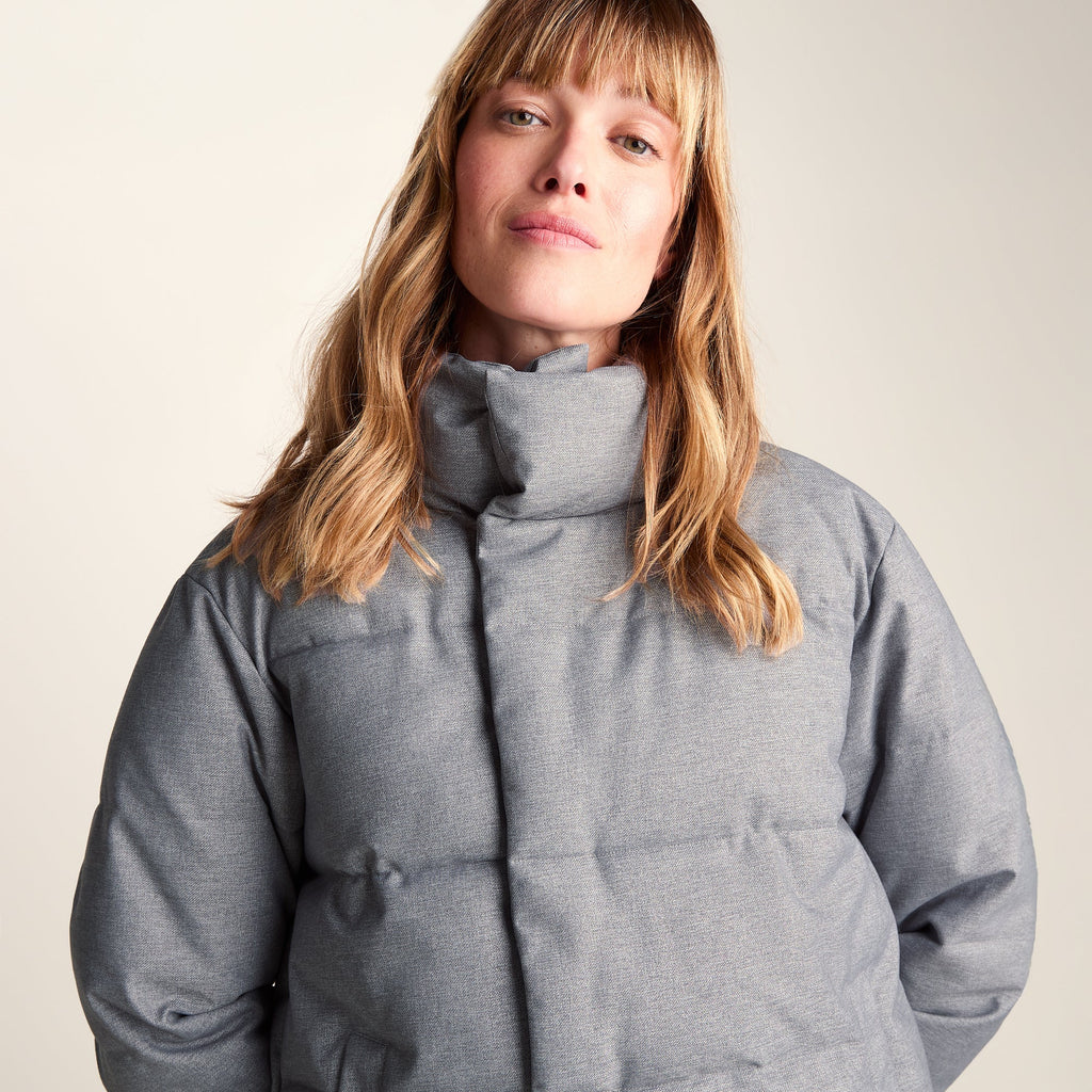 Allitt Womens Short Insulated Padded Jacket - Ice Grey Melange
