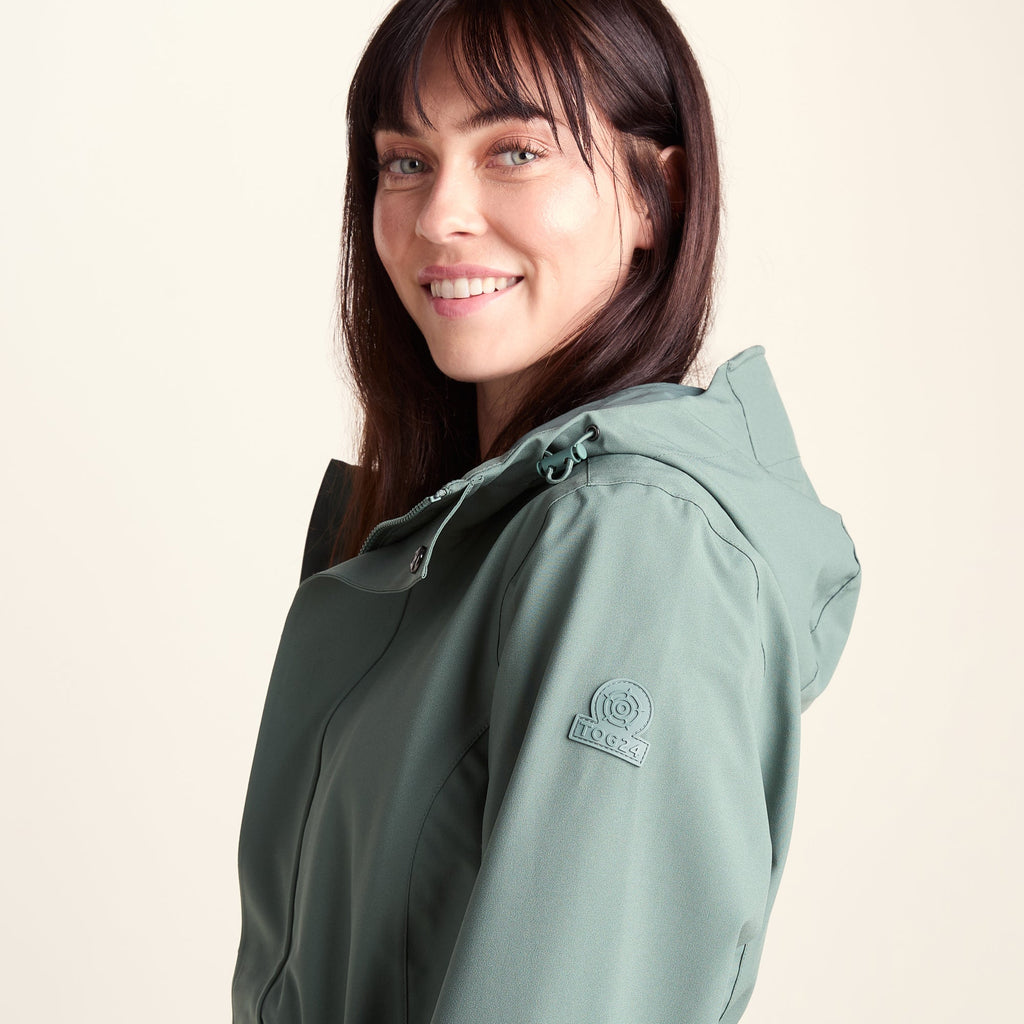 Burradon Womens Waterproof Jacket - Light Forest