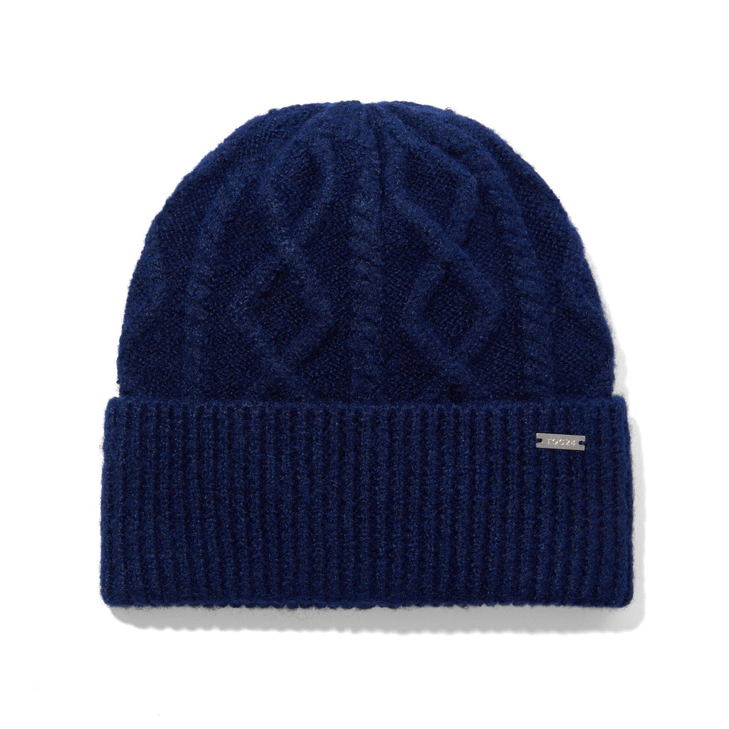 Janice Supersoft Cable Knit Beanie - Dark Indigo