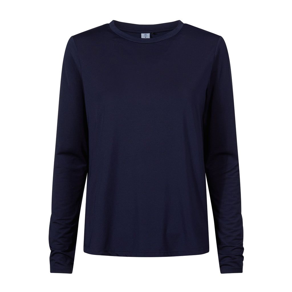 Kehlani Womens Long Sleeve Performance Top - Oxford Blue