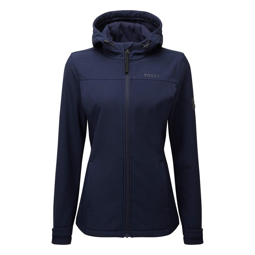 Keld Womens Shower Resistant Hooded Softshell Jacket - Navy