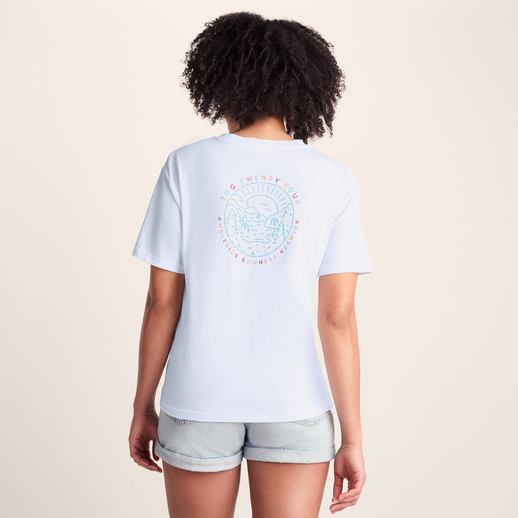 Lakeside Womens 100% Cotton Supersoft Relaxed Fit T-Shirt - Optic White