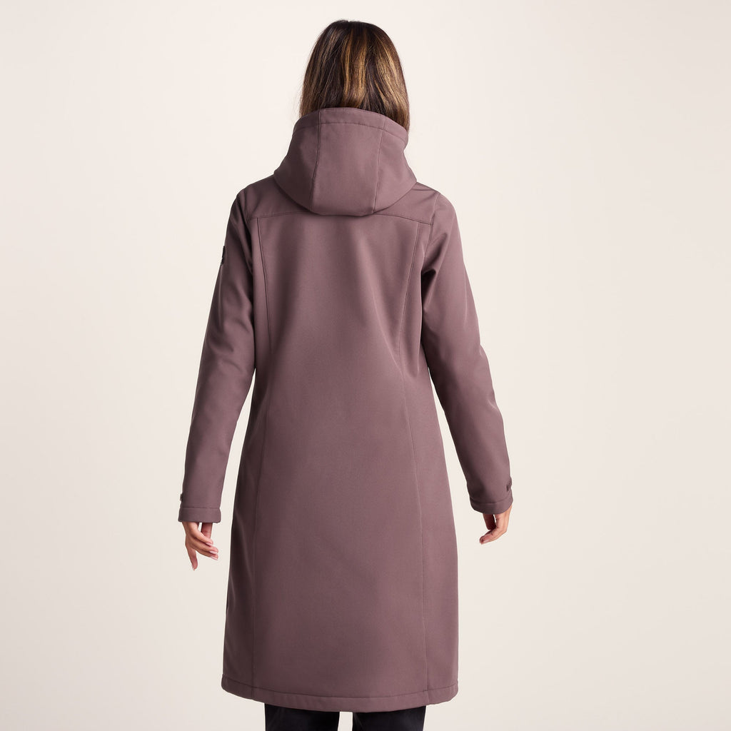Marina Womens Long Water Resistant Softshell Jacket - Dark Mauve
