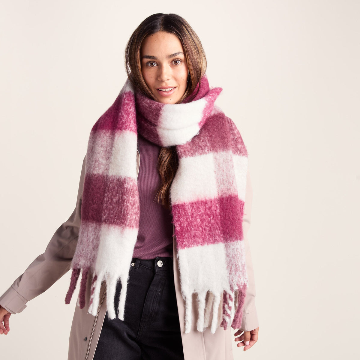Miyara Woven Scarf - Washed Burgundy