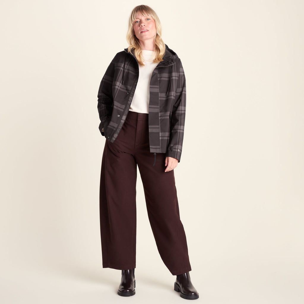 Ortega Womens Checked Waterproof Coat - Chocolate Brown