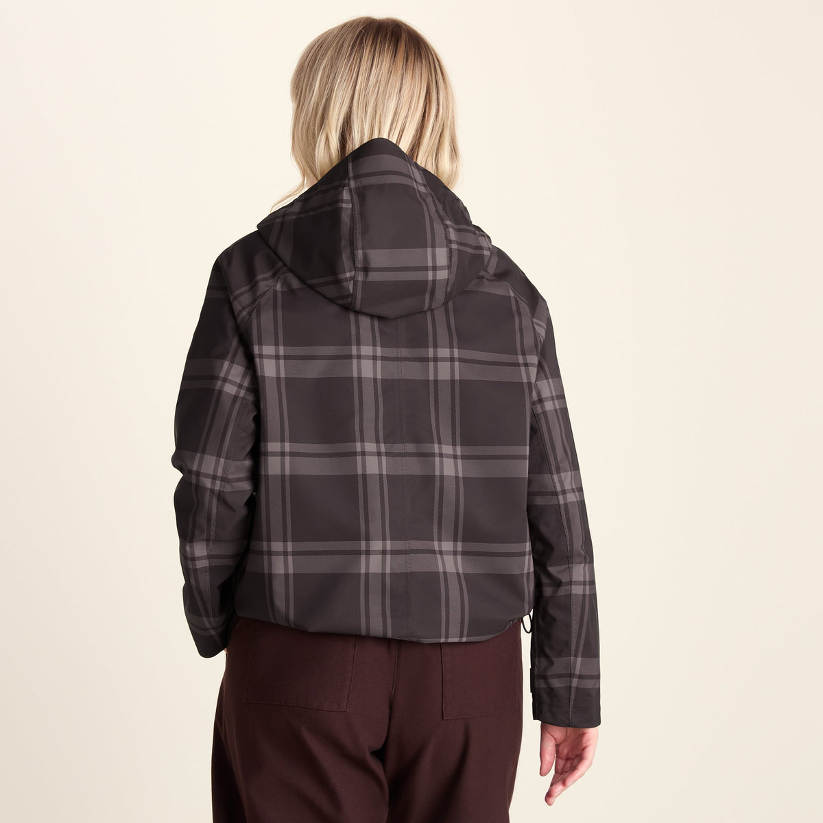 Ortega Womens Checked Waterproof Coat - Chocolate Brown