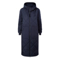 Rainey Womens Longline Lightweight Insulated Quilted Coat - Deepest Blue