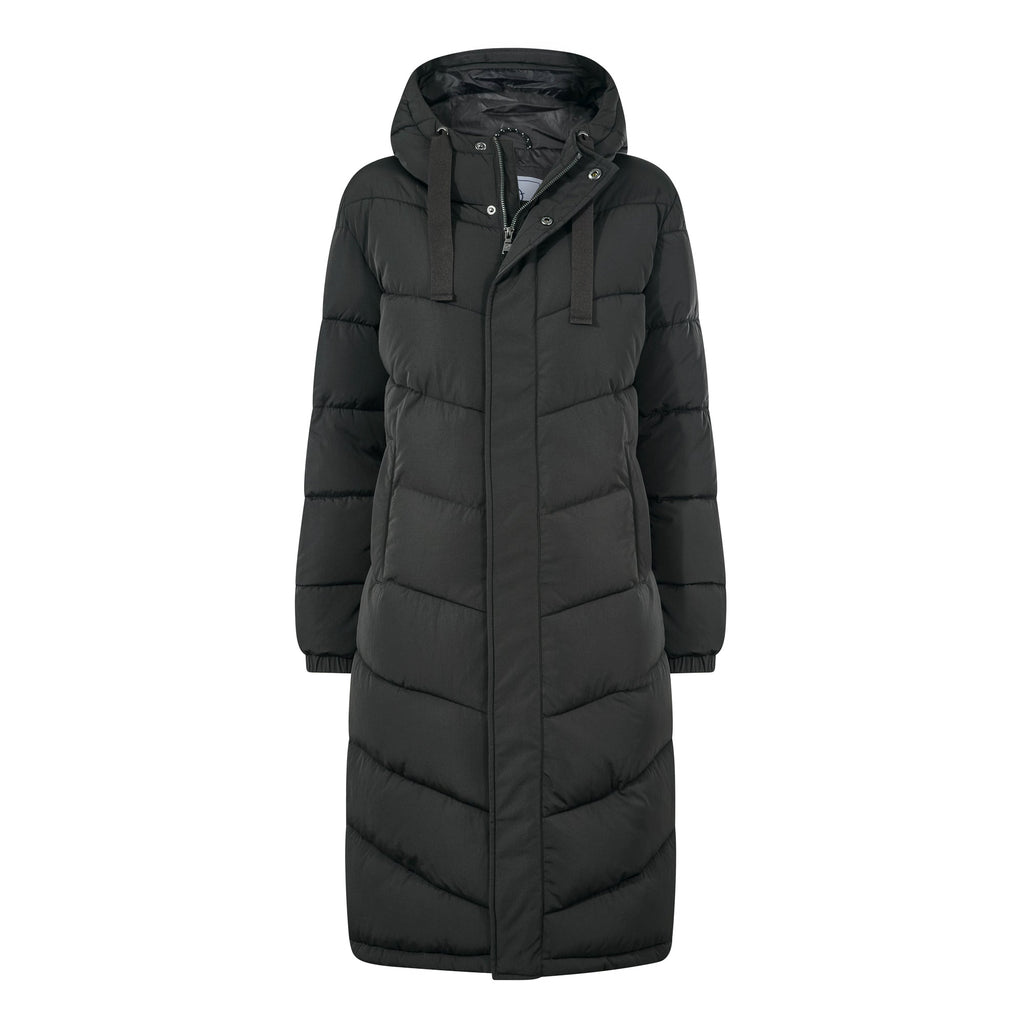 Raleigh Womens Long Insulated Jacket - Washed Black