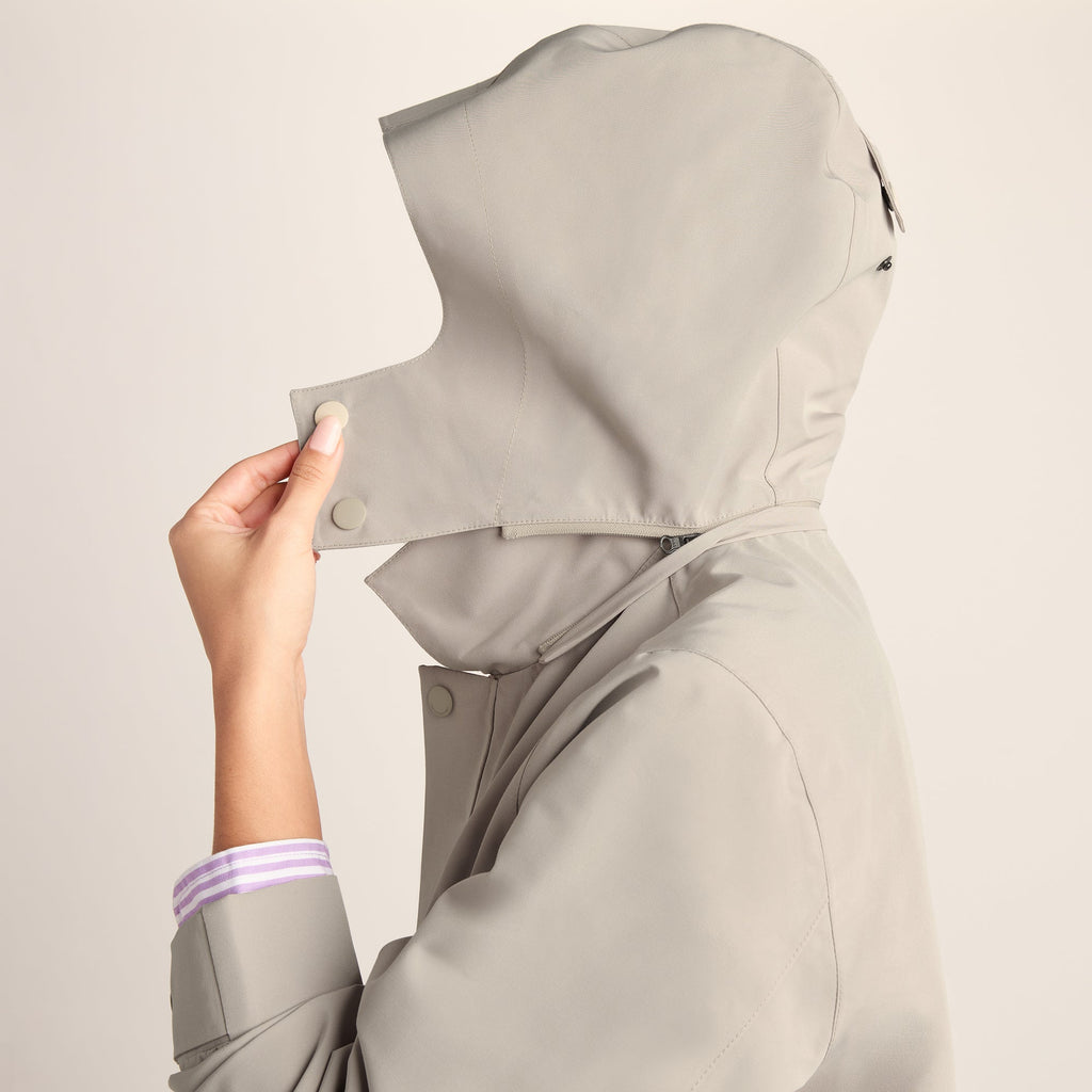 Remi Womens Classic Waterproof Car Coat - Cool Beige