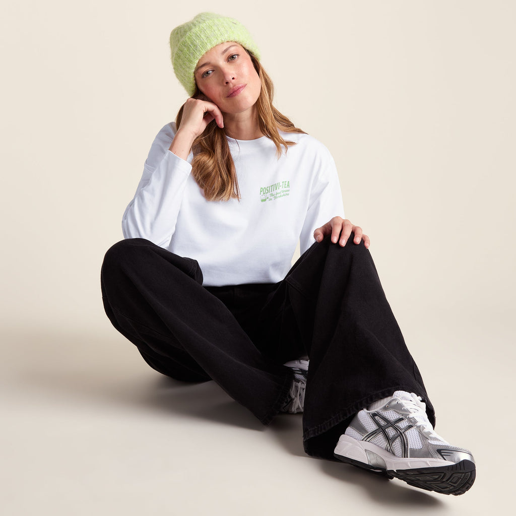 Tiana Womens Premium Heavyweight 100% Cotton Jersey Top - Optic White