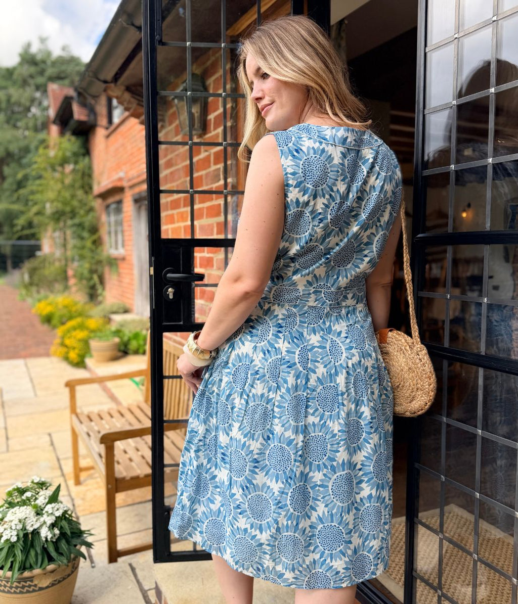 Ex Seasalt Blue Villa Garden Dress