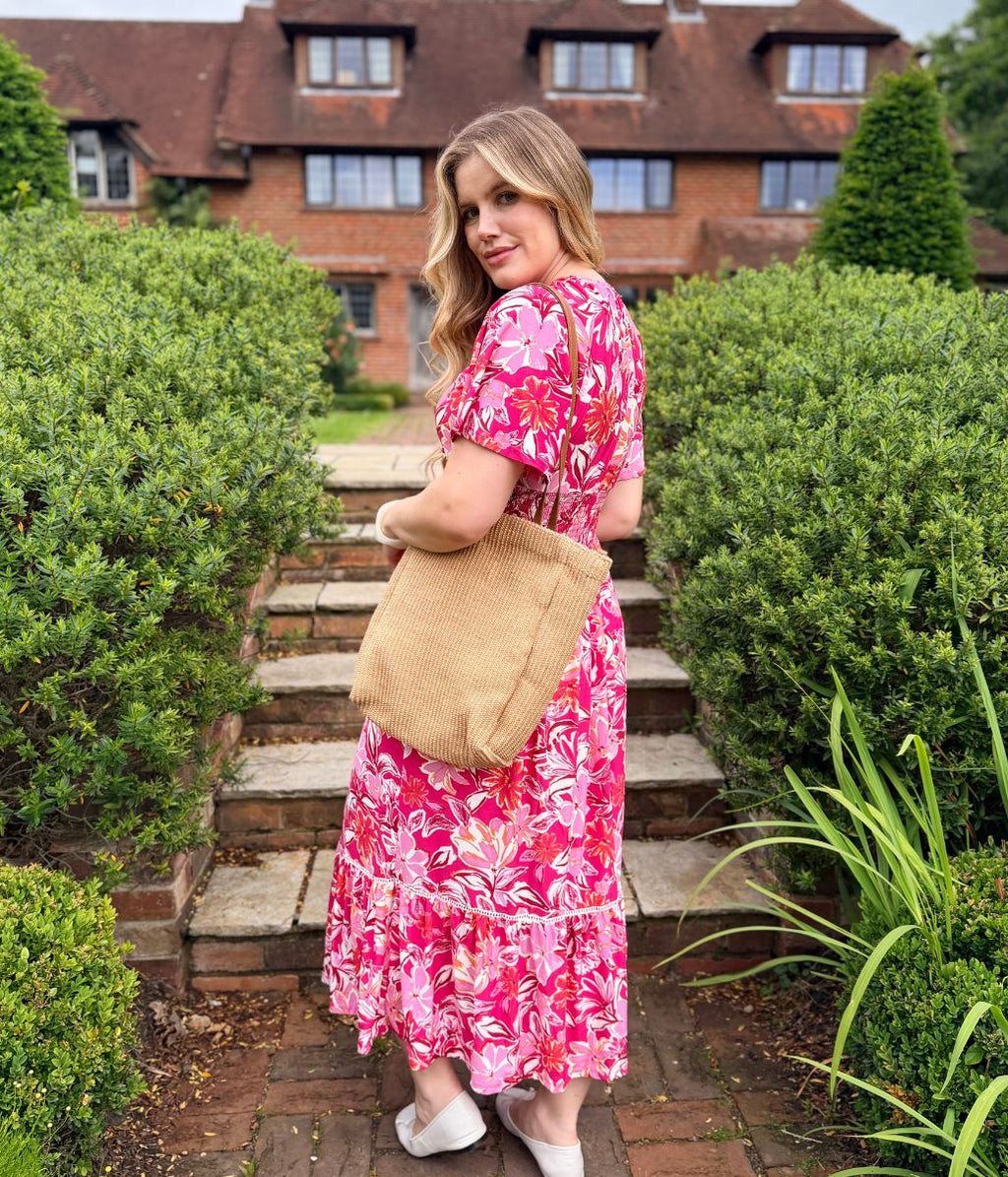 Pink Menorca Midi Dress