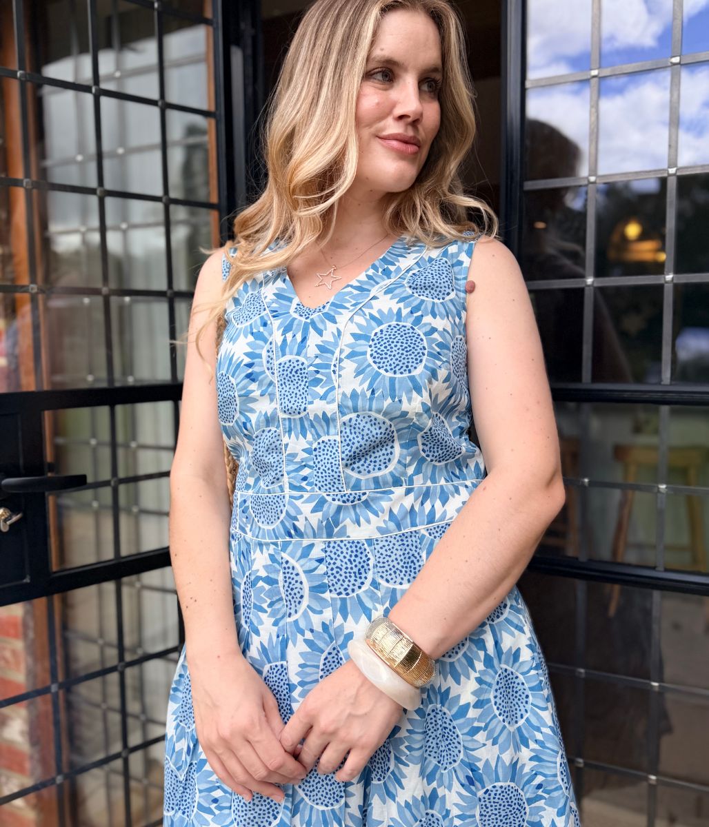 Ex Seasalt Blue Villa Garden Dress