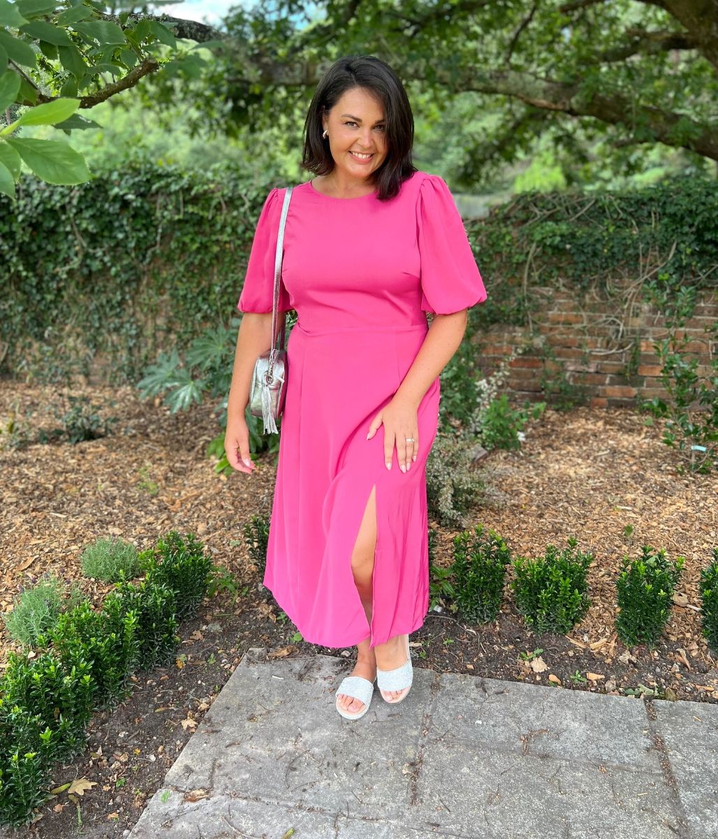 Pink Gabbie Midi Dress
