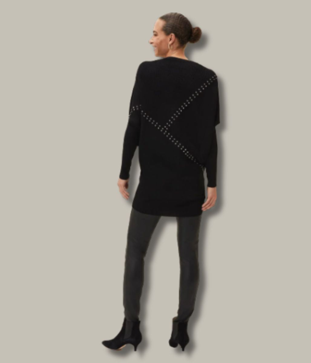 Susanne Studded Black Jumper Dress