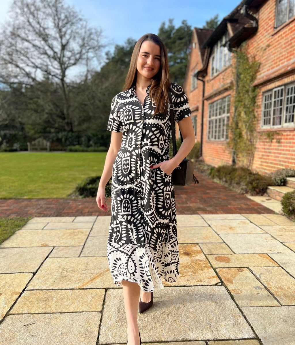 Rua Jersey Midi Shirt Dress
