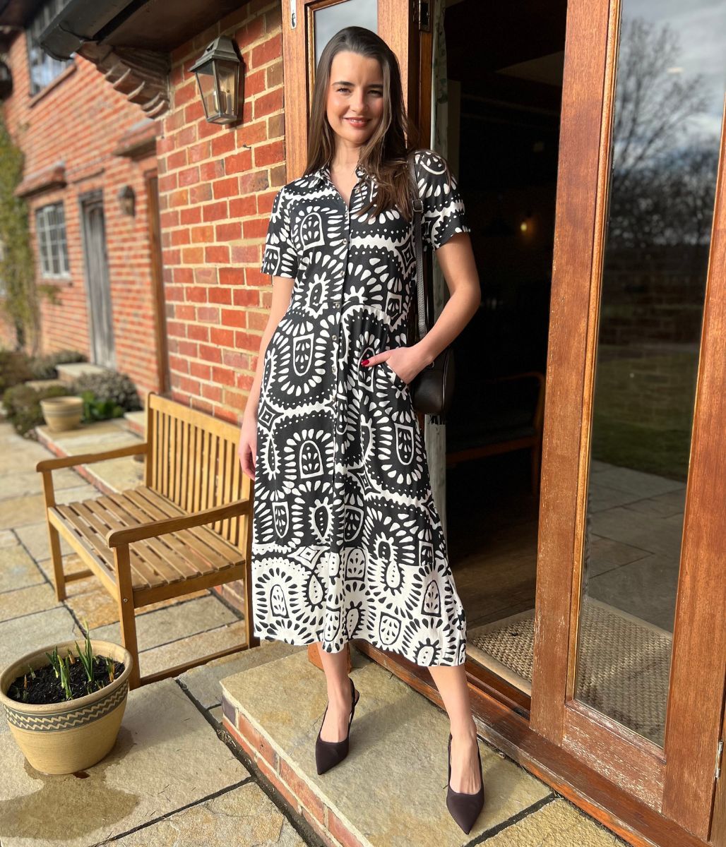 Rua Jersey Midi Shirt Dress
