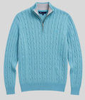 Turquoise Mens Oarsman Cotton Half Zip Jumper