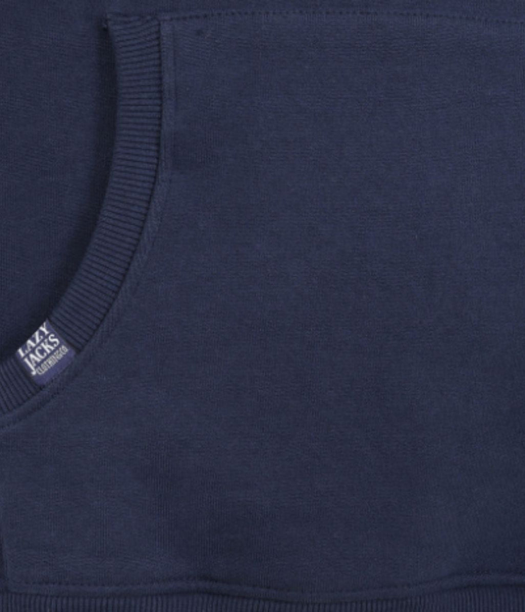 Lazy Jacks Mens Hooded Button Neck Sweatshirt