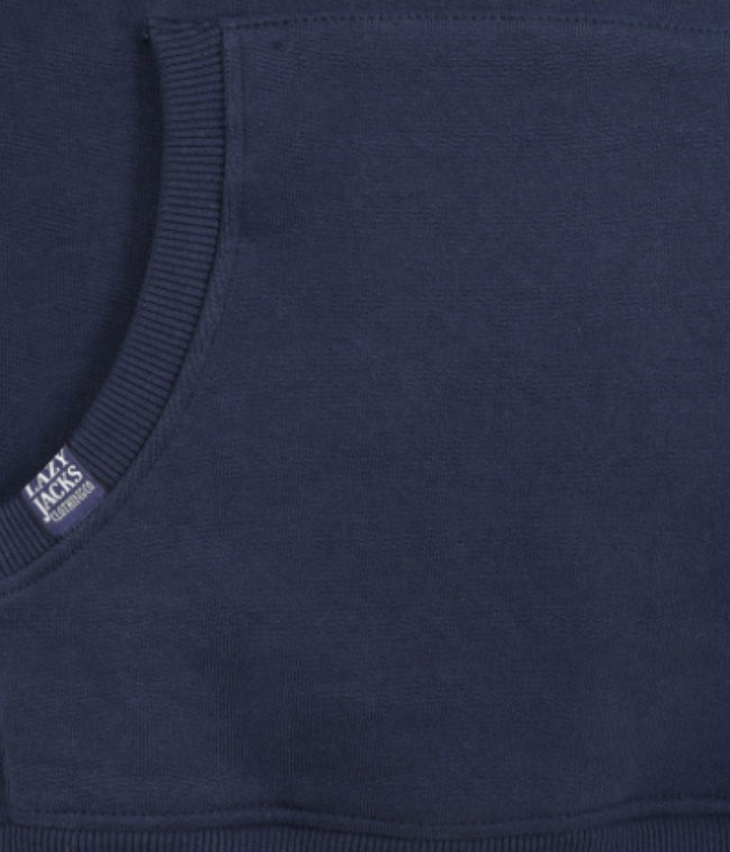 Lazy Jacks Mens Hooded Button Neck Sweatshirt
