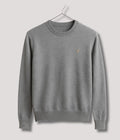 Light Grey Fine Knit Crew Neck Jumper