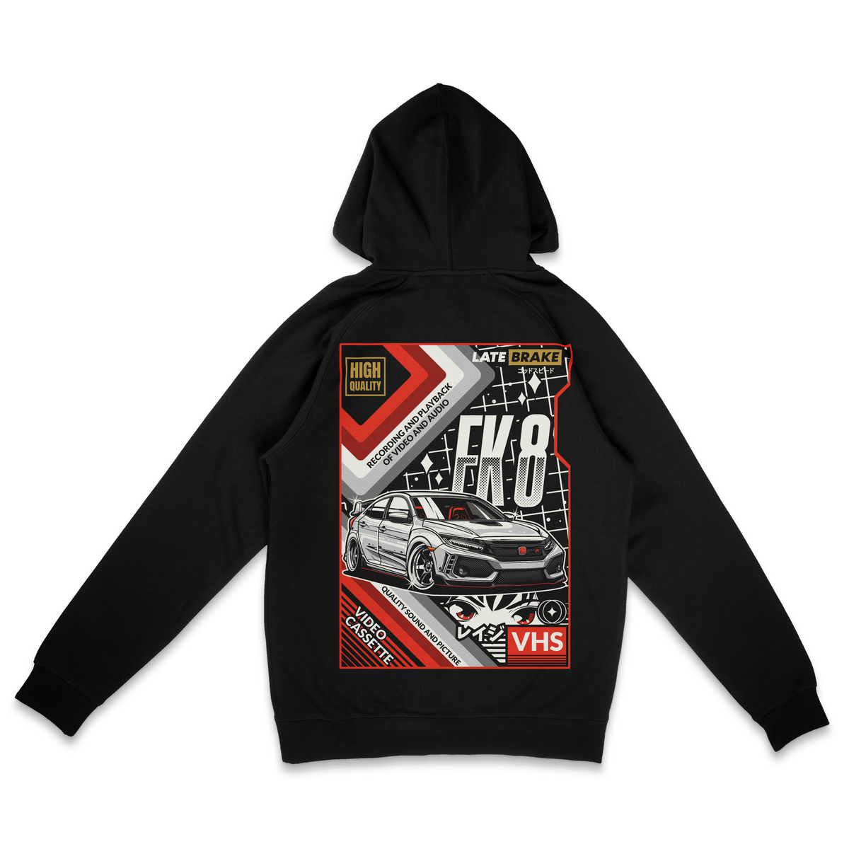 Late Brake Civic Vhs Hoodie T-Shirt Car Enthusiast Tee
