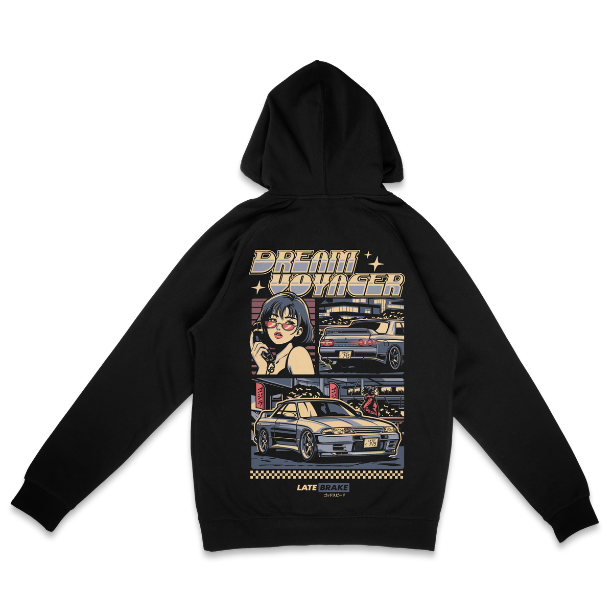 Late Brake Dream Voyager Hoodie T-Shirt Car Enthusiast Tee